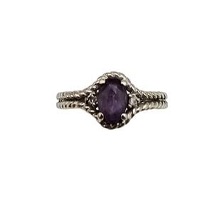 Amethyst Sterling Silver Cocktail Ring Size 3 2 G