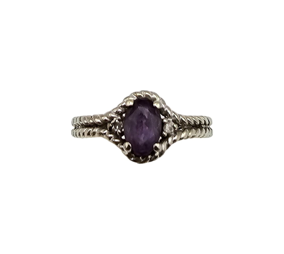 Amethyst Sterling Silver Cocktail Ring Size 3 2 G: Amethyst Sterling Silver Cocktail Ring Size 3 2 G