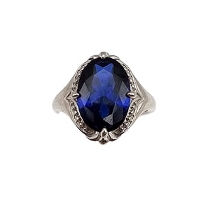 BBJ Topaz Sterling Silver Cocktail Ring Size 7.5 6.1 G