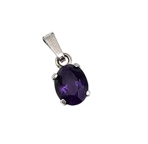 Amethyst Sterling Silver Pendant 0.9 G