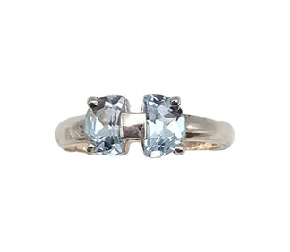 C^A Topaz Sterling Silver Cocktail Ring Size 6.25 2.2 G