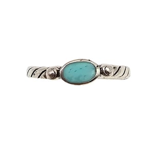 IBB Turquoise Sterling Silver Ring Size 7.25 1.8 G