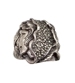 Marcasite Sterling Silver Lady Fairy Ring Size 7.5 9.6 G