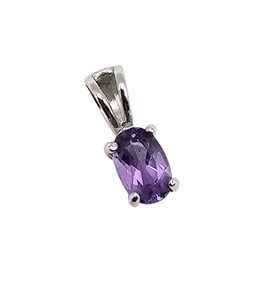 Ross Simons Amethyst Sterling Silver Pendant 0.4 G