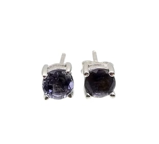 NF Rhinestone Sterling Silver Earrings 1 G