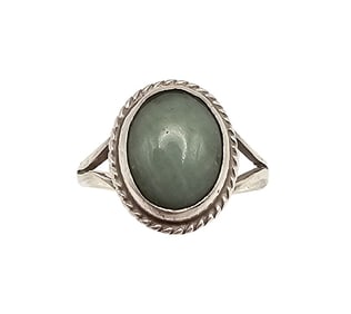 Agate Sterling Silver Ring Size 6.25 2.8 G
