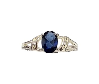 C Rhinestone Sterling Silver Cocktail Ring Size 6.5 2.1 G