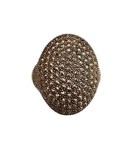 Marcasite Gold Over Sterling Silver Cocktail Ring Size 7.5 12.9 G