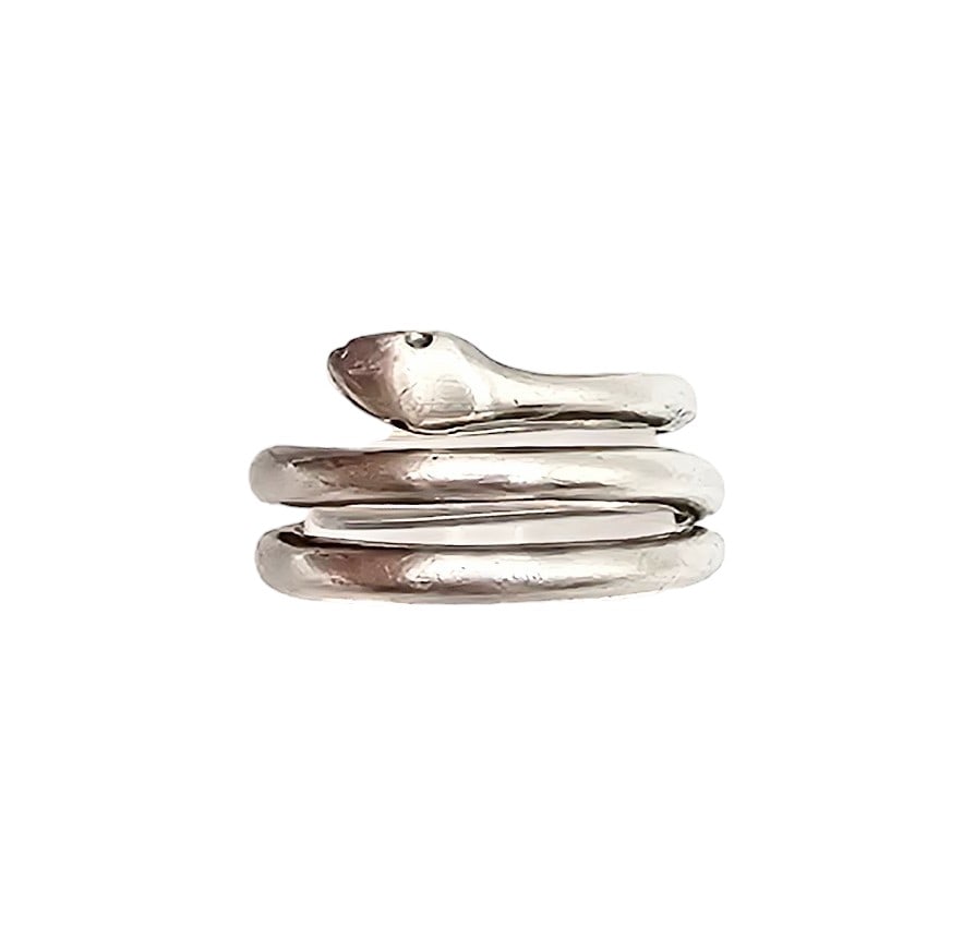 Sterling Silver Snake Ring Size 5.75 4.4 G (1 of 3)