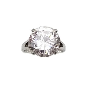 Rhinestone Sterling Silver Cocktail Ring Size 9.5 7.9 G