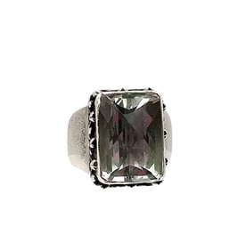 Signed Coriz? Amethyst Sterling Silver Cocktail Ring Size 5.5 11.9 G