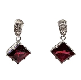 Gemstone Sterling Silver Drop Dangle Earrings 5.1 G