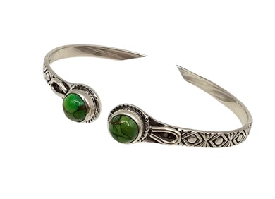Arya Turquoise Sterling Silver Cuff Bracelet 17.5 G