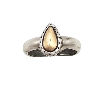 Signed 12K Gold Filled Sterling Silver Ring Size 7.5 3.3 G