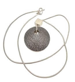 Sterling Silver Artisan Contemporary Necklace 33 G
