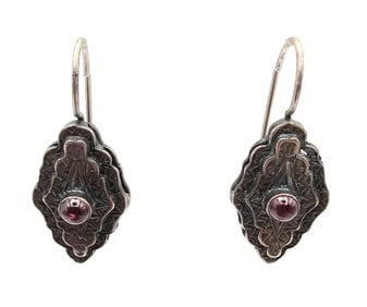 Signed Sterling Silver Drop Dangle Earrings 5.9 G