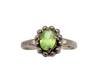 Rhinestone Sterling Silver Cocktail Ring Size 8.75 1.8 G