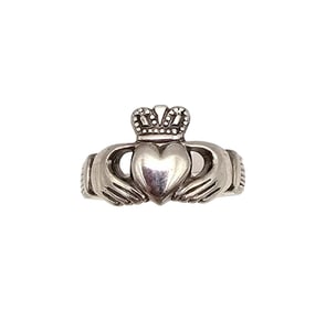 Solvar Ireland Sterling Silver Claddagh Ring Size 5.25 3.3 G