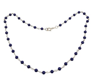 Lapis Sterling Silver Necklace 5.5 G