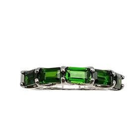 BBJ Tourmaline Sterling Silver Cocktail Ring Size 4.75 2.4 G