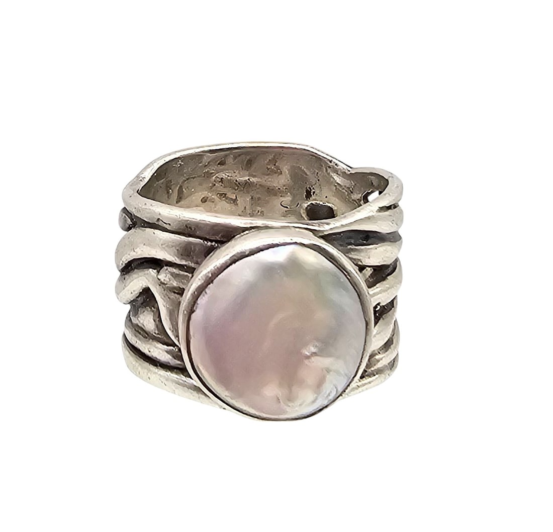Silpada Pearl Sterling Silver Ring Size 7 11 G (1 of 3)