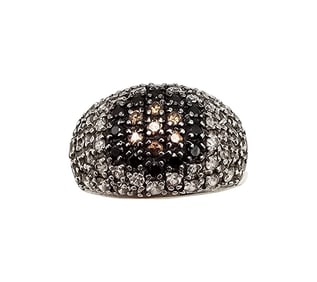 Ross Simons Cubic Zirconia Sterling Silver Cocktail Ring Size 7.75 6.9 G