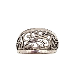 Sterling Silver Swirl Ring Size 7.25 2.9 G