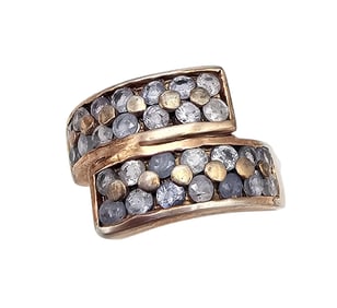 Topaz Gold Over Sterling Silver Cocktail Ring Size 7 4.8 G