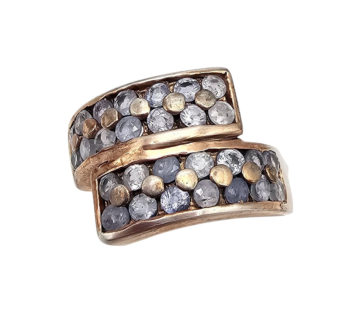 Topaz Gold Over Sterling Silver Cocktail Ring Size 7 4.8 G: Topaz Gold Over Sterling Silver Cocktail Ring Size 7 4.8 G