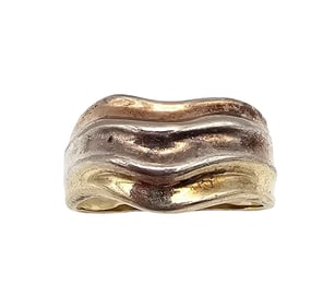 Italy Milor Sterling Silver Wave Ring Size 8.25 4.1 G