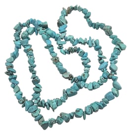 Southwestern Turquoise Chunk Necklace 57.6 G