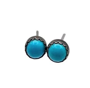 Southwestern Turquoise Stud Earrings 0.4 G
