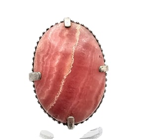 Southwestern Lace Agate Sterling Silver Ring Size 9.5 16.8 G