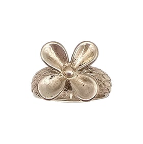 Carolyn Pollack Relios Sterling Silver Flower Ring Size 7.5 7.7 G