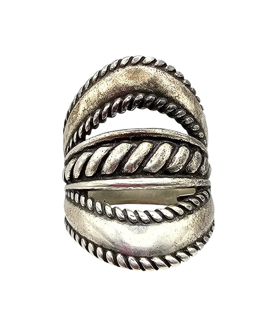 Carolyn Pollack Relios Southwestern Sterling Silver Ring Size 8.25 13.1 G (1 of 3)