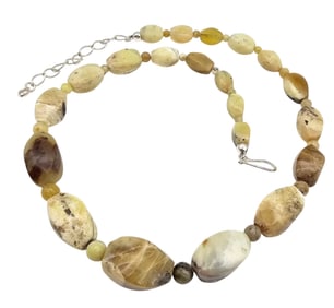Jay King Mine Finds Jasper Agate Sterling Silver Necklace 57.7 G