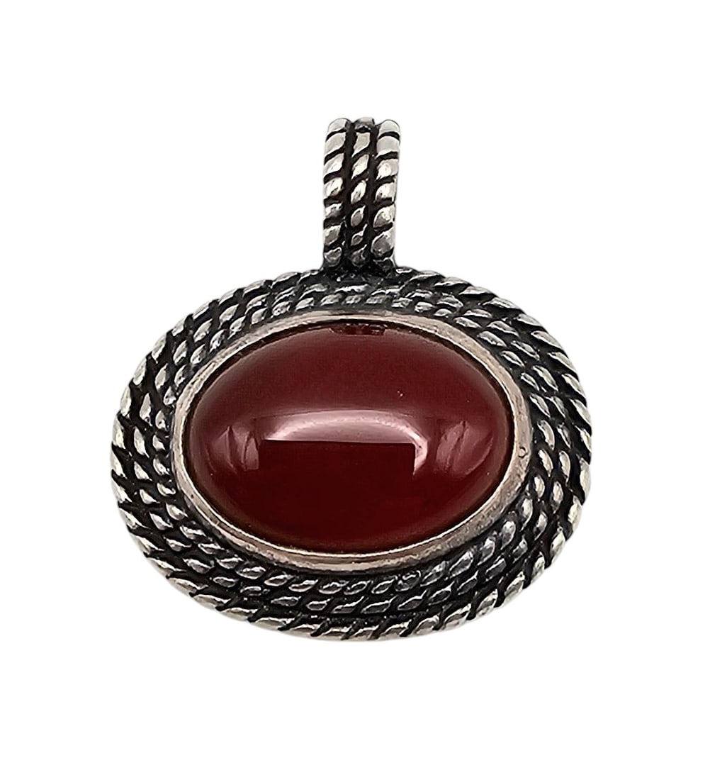 Shubes Manufacturing Carnelian Sterling Silver Pendant 8.7 G: Shubes Manufacturing Carnelian Sterling Silver Pendant 8.7 G