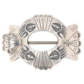 Leonard Damon Navajo Sterling Bear Paw Hair Pin