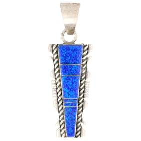 Steve Francisco Navajo Sterling Opal Inlay Pendant