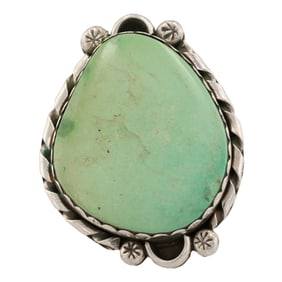 Navajo Sterling Turquoise Variscite Ring Sz 8.5