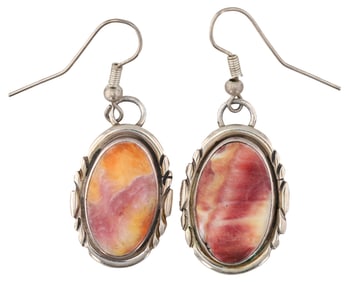 Kirk Smith Navajo Sterling Spiny Oyster Earrings