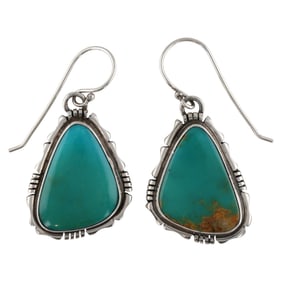 Evelyn Spencer Navajo Sterling Turquoise Earrings