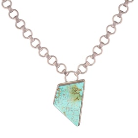 Daniel Zender Navajo Sterling Turquoise Necklace