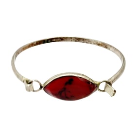 Sterling Mexico Red Jasper Bracelet