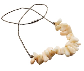 Sterling Liquid Silver Bone Chip Necklace