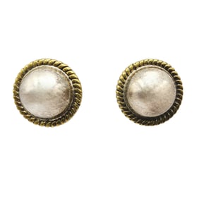 Sterling Taxco TC-70- Mexico Dome Bead Earrings