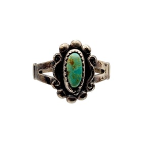 Bell Trading Post Sterling Turquoise Ring Sz 6