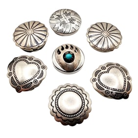 Sterling Navajo Button Covers