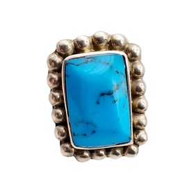 Sterling Faux Turquoise Pendant