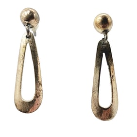 Sterling Taxco T---7 Mexico Dangle Earrings
